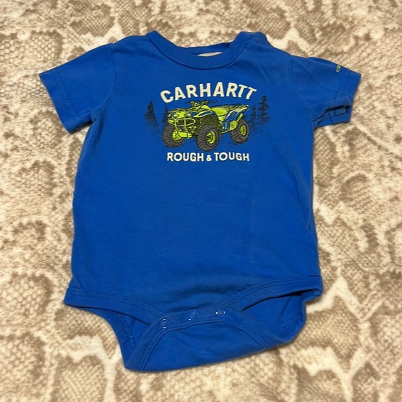 Size 9 Month Infant Carhartt Rough & Tough Quad Onesie EUC - Picture 2 of 7